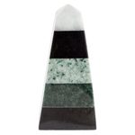 Jade sculpture, 'Healing Power' - Multicolored Jade Obelisk