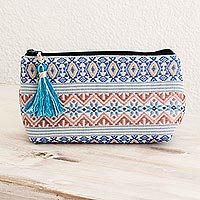 Featured review for Cotton cosmetic bag, Diamond Frieze