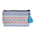 Cotton cosmetic bag, 'Diamond Frieze' - Cotton Cosmetic Case from Guatemala (image 2c) thumbail