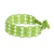 Beaded wristband bracelet, 'Kinship in Spring Green' - Hand-Beaded Lime Green Bracelet (image 2b) thumbail