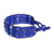 Beaded wristband bracelet, 'Kinship in Royal Blue' - Blue Beaded Bracelet from Guatemala (image 2b) thumbail
