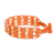 Beaded wristband bracelet, 'Kinship in Orange' - Artisan Crafted Orange Bead Bracelet (image 2b) thumbail