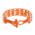 Beaded wristband bracelet, 'Kinship in Orange' - Artisan Crafted Orange Bead Bracelet (image 2c) thumbail