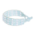 Beaded wristband bracelet, 'Kinship in Sky Blue' - Light Blue Beaded Wristband Bracelet (image 2b) thumbail