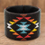 Beaded leather cuff bracelet, 'Tribal Energy' - Wide Beaded Cuff Bracelet thumbail