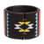 Beaded leather cuff bracelet, 'Tribal Energy' - Wide Beaded Cuff Bracelet (image 2c) thumbail