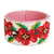 Beaded leather cuff bracelet, 'Flowers of Spring' - Handmade Floral Bead Cuff Bracelet