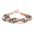 Recycled paper beaded bracelet, 'Bonds of Friendship in Pink' - Handmade Recycled Paper Bracelet (image 2a) thumbail