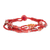 Recycled paper beaded bracelet, 'Bonds of Friendship in Red' - Red Beaded Recycled Paper Bracelet (image 2a) thumbail