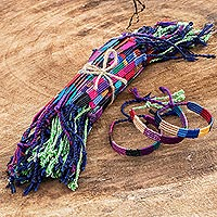 Cotton friendship bracelets, 'Garden of Color' (set of 72) - Multicolored Cotton Bracelets (Set of 72)
