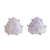 Jade stud earrings, 'Trillium in Lilac' - Triangular Lilac Jade Earrings thumbail