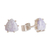 Jade stud earrings, 'Trillium in Lilac' - Triangular Lilac Jade Earrings