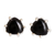 Jade stud earrings, 'Trillium in Black' - Natural Black Jade Stud Earrings thumbail
