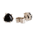 Jade stud earrings, 'Trillium in Black' - Natural Black Jade Stud Earrings (image 2d) thumbail