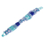 Beaded wristband bracelet, 'Flower Harmony in Blue' - Blue Glass Bead Bracelet (image 2c) thumbail