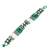 Beaded wristband bracelet, 'Flower Harmony in Green' - Green and White Beaded Bracelet