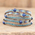 Lapis lazuli beaded wrap bracelet, 'Dreams in Blue' - Blue Beaded Wrap Bracelet thumbail