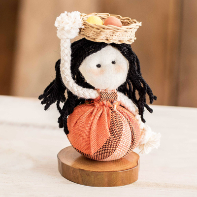 Muñeco de algodón decorativo - Muñeca decorativa coleccionable hecha a mano.