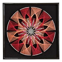 Thread art, 'Sunset' - Handmade Mandala Thread Art
