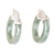 Jade hoop earrings, 'Conexion in Light Green' - Light Green Jade Hoop Earrings thumbail