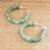 Jade hoop earrings, 'Synchronicity in Light Green' - Handmade Jade Hoop Earrings (image 2b) thumbail