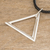 Sterling silver pendant necklace, 'Divine Geometry' - Triangular Pendant Necklace thumbail