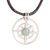 Jade pendant necklace, 'Bright Compass' - Compass Rose Motif Necklace (image 2b) thumbail