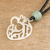 Jade and sterling silver pendant necklace, 'Heart of Guatemala' - Heart Necklace in Sterling Silver thumbail