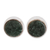 Jade stud earrings, 'Harmonious Vibes in Dark Green' - Classic Green Jade Stud Earrings thumbail