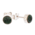 Jade stud earrings, 'Harmonious Vibes in Dark Green' - Classic Green Jade Stud Earrings (image 2c) thumbail