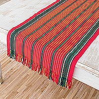 Featured review for Cotton table runner, Red Christmas