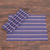 Manteles individuales de algodón, (juego de 6) - Manteles individuales de rayas azules (juego de 6)