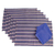 Tischwäsche-Set aus Baumwolle, „Solola Blue“ (Set für 6) – Blau/Mehrfarbiges Tischwäsche-Set (Set für 6)