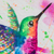 'Colibrí colorido' - Acuarela original de colibrí.