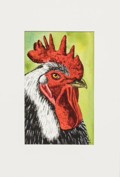 'Triumph' - Signed Rooster Painting