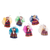 Cotton ornaments, 'Angels of Hope' (set of 6) - Worry Doll Ornaments (Set of 6)