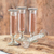 Champagnerflöten aus mundgeblasenem Glas, (4er-Set) - Klare Champagnerflöten aus Guatemala (4er-Set)