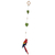 Natural fiber mobile, 'Scarlet Macaw Habitat' - Costa Rican Handmade Natural Fiber Red Macaw Mobile