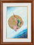 'Hummingbird over Gold' - Watercolor Hummingbird Painting with a Cedar Frame