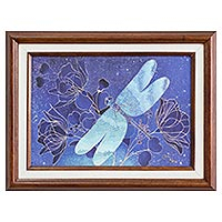'Dragonflies' - Oil on Canvas Depicting a Dragonfly from Costa Rica