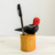 Wood pencil holder, 'Bird in My Garden' - Colorful Hand Carved Costa Rican Bird Wood Pencil Holder thumbail