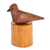 Wood pencil holder, 'Clay coloured Thrush' - Hand Carved Costa Rican Clay coloured Thrush Pencil Holder