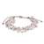 Rose quartz beaded wristband bracelet, 'Natural Allure in Pink' - Natural Rose Quartz Bracelet