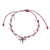 Rose quartz beaded charm bracelet, 'Dragonfly Rose' - Handmade Rose Quartz Bracelet