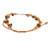Tiger's eye beaded pendant bracelet, 'Infinite Summer' - Handmade Tiger's Eye Infinity Bracelet