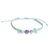 Amethyst and aquamarine macrame pendant bracelet, 'Cool Harmony' - Aquamarine and Amethyst Bracelet