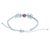 Amethyst and aquamarine macrame pendant bracelet, 'Cool Harmony' - Aquamarine and Amethyst Bracelet