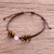 Makramee-Anhängerarmband mit Tigerauge und Rosenquarz - Makramee-Armband aus natürlichen Edelsteinen