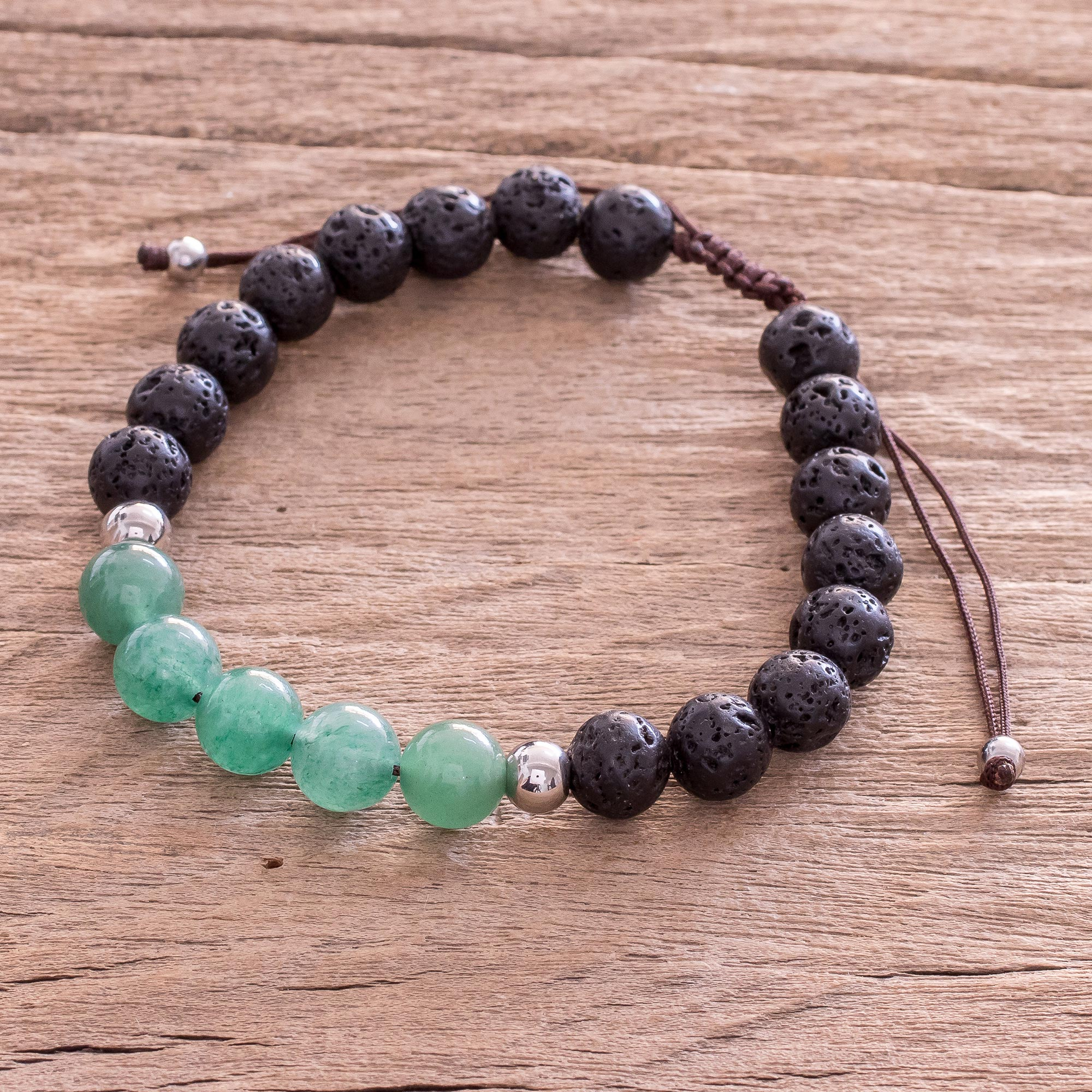 Buy Green Handcrafted Semi Precious Stone Bracelet | KJ-CC-011/KAJL3 | The  loom