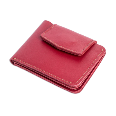 Handcrafted Red Leather Wallet